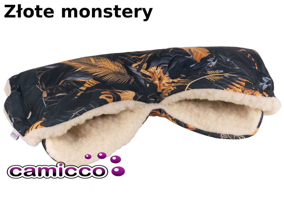 3 MUFKA WEŁNA na RĘCE DO WÓZKA wełniane rękawiczki NOWA KOLEKCJA 2024