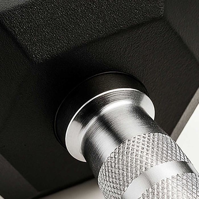 Hantla hantle hex żeliwny do ćwiczeń gumowany żeliwo 2x9kg powlekane