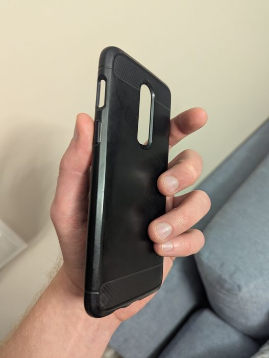 Etui Oneplus 6 - Carbon bumper case, +GRATIS
