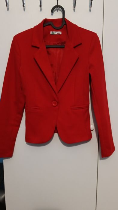 Blazer de sra, cor vermelha