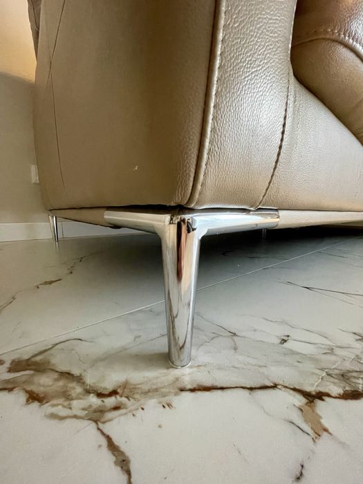 Ekskluzywny narożnik skórzany – brązowy, naturalna skóra, Domar