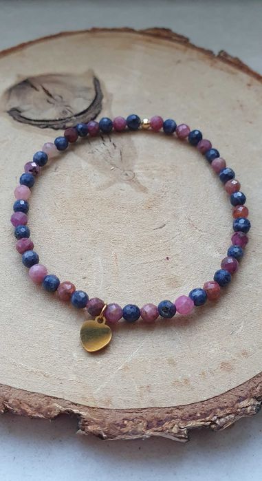 Bransoletka z kamieniami szlachetnymi handmade nowa