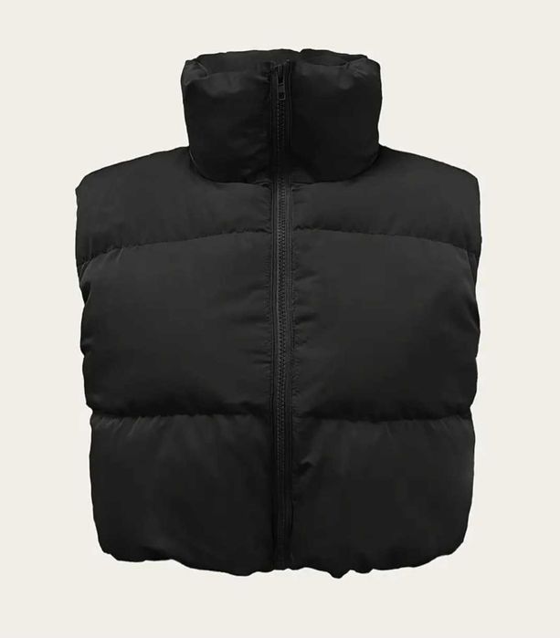 Colete Preto Curto Cropped M/L - Estrear