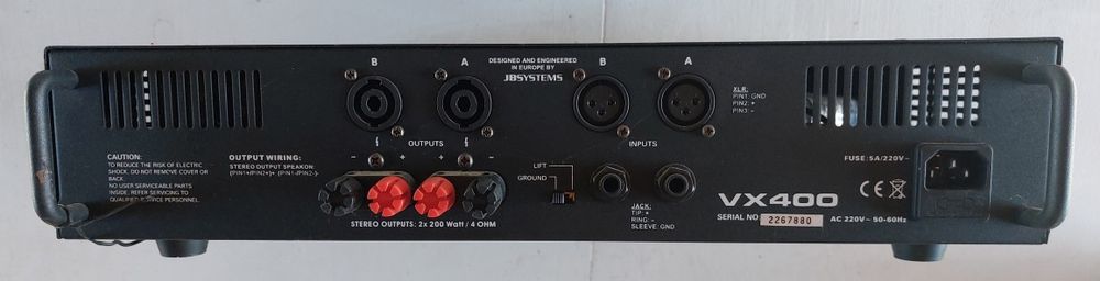 Amplificador JB Systems vx400 com oferta mesa mistura,  DJ SOM