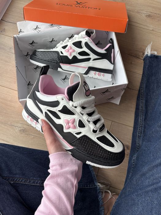 Louis Vuitton Skate Sneaker Black White Pink (36-41р)