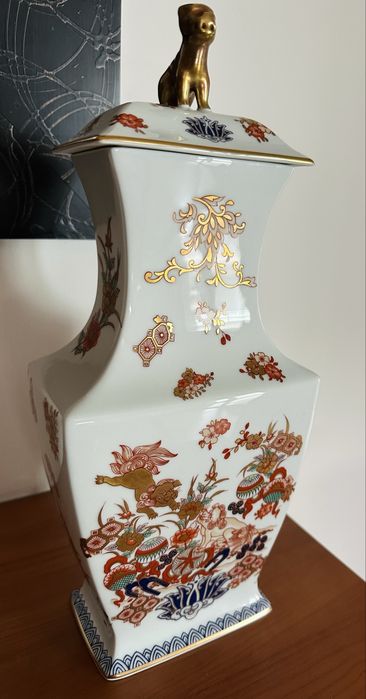 Talha jarra vaso oriental com tampa Vista Alegre - Samurai