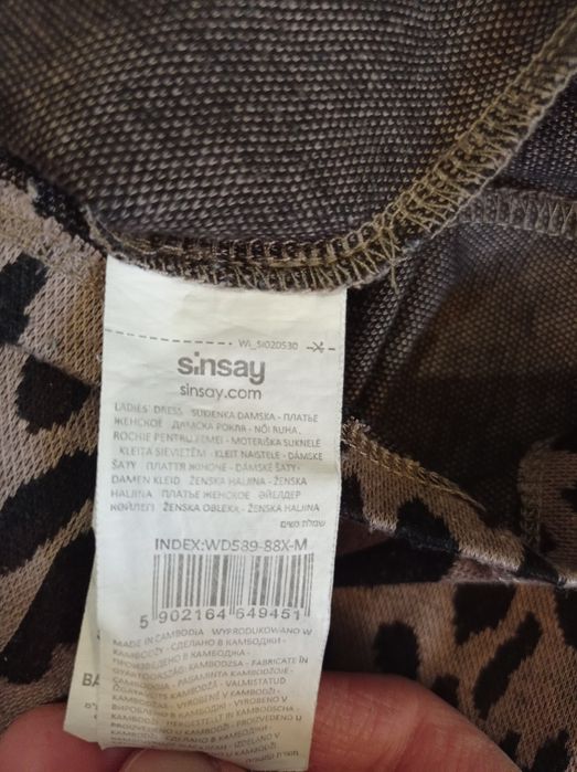 Жіноче, приталене плаття, сукня Sinsay, леорард, М