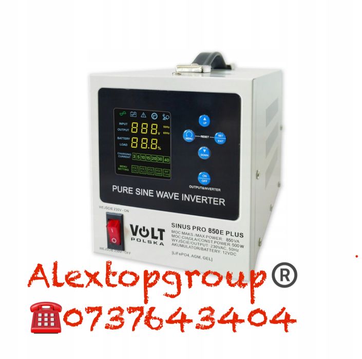 ДБЖ VOLT Polska SINUS Pro 850E Plus 12/230v (500/850w) LiFePO4