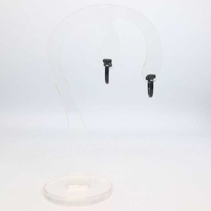 Czarne kolczyki małe kółeczka - Stal chirurgiczna