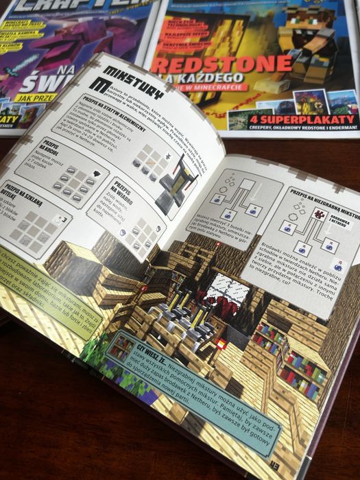 Ksiązki minecraft z seri porandnik dla + 3 gazetki crafter