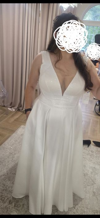 Suknia ślubna r 42/44 na 160cm wzr.