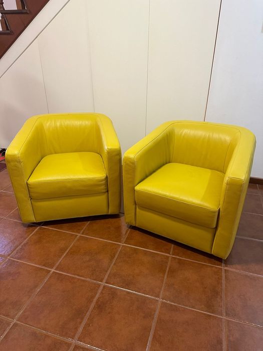 Conjunto de 2 sofás giratórios