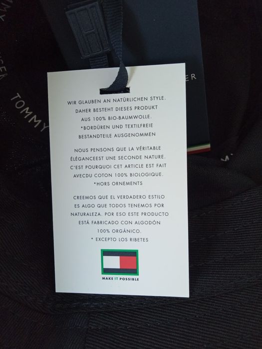 Nowy oryginalny kapelusz bucket hat Tommy Hilfiger czarny bawełna