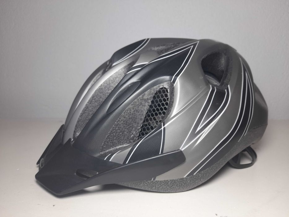 Capacete Crivit MTB Cinzento Ajustável - Excelente Estado!