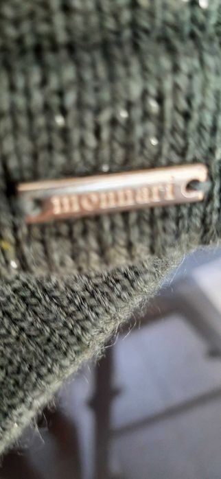 Kardigan Monnari M khaki ze złotą nitką