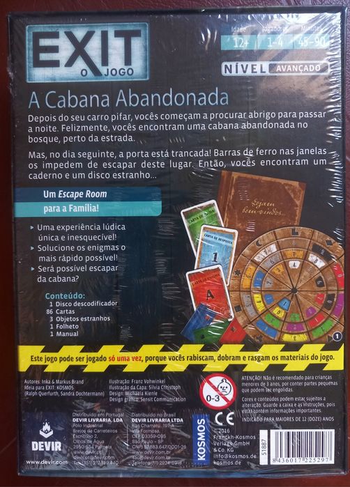 jogo da editora Devir: A Cabana Abandonada