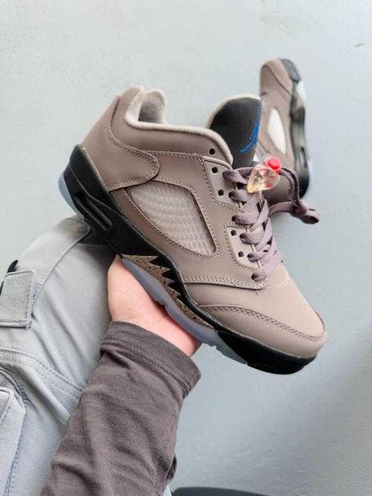 (БЕЗ ПЕРЕДОПЛАТИ) Nike Air Jordan 5 Low PSG Beige найк аір джордан 5 лоу псж бежеві кросівки