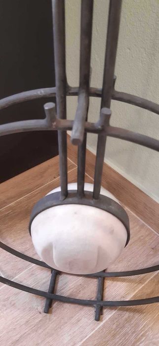 Peça de Arte - Pendulo em aço com pedra alpinina