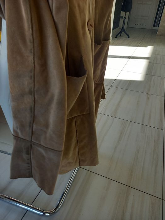Elegancki płaszczyk zamszowy/jelonek Fashion XiuXian odM-L.