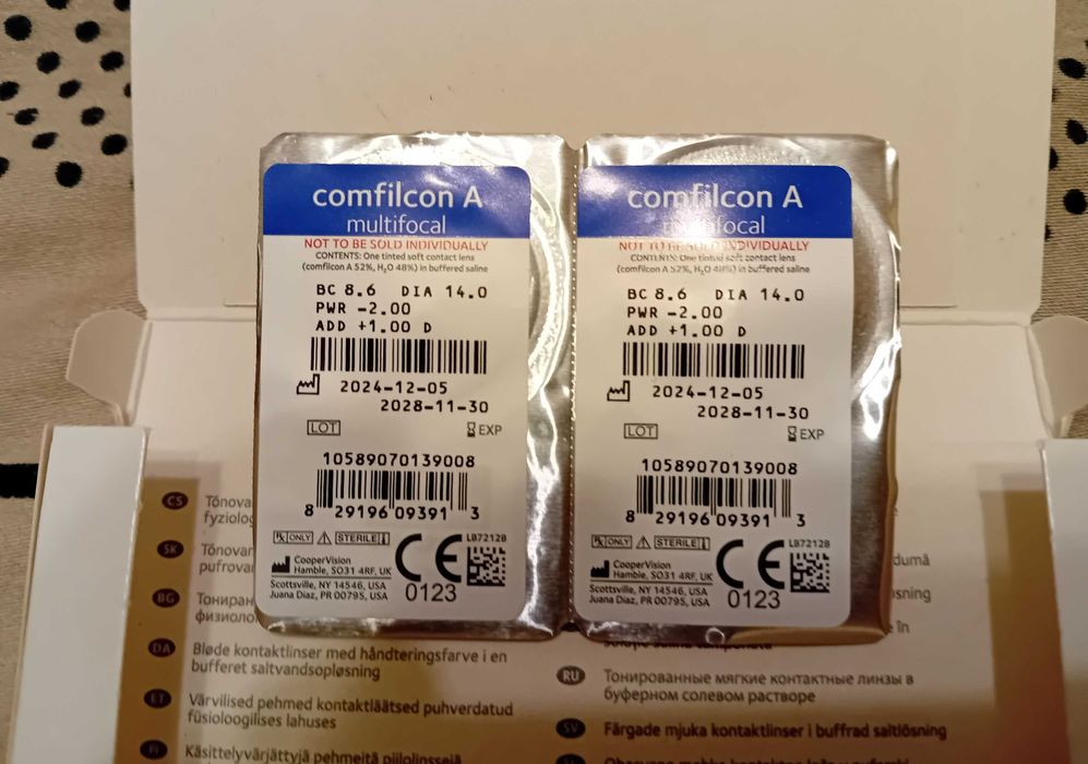 Soczewki Biofinity Multifocal moc -2,00 addycja +1,00 D 2 sztuki