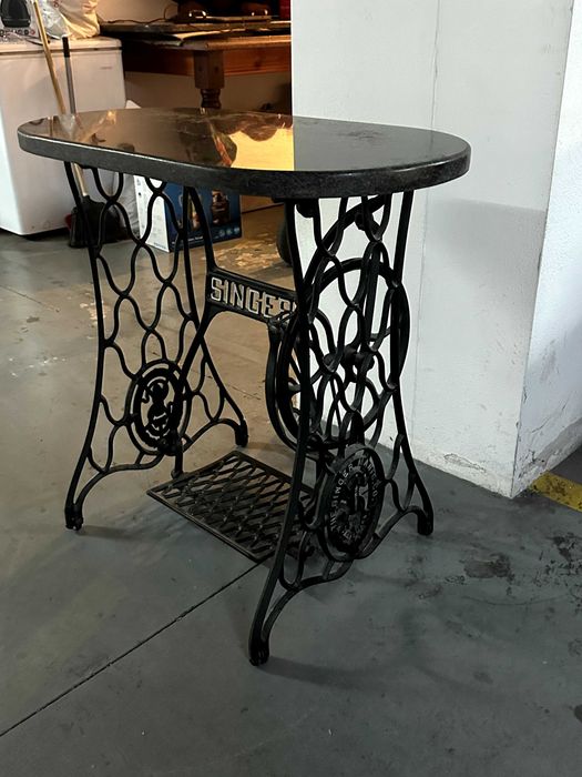 Vintage granite tables. Unique items. Singer table