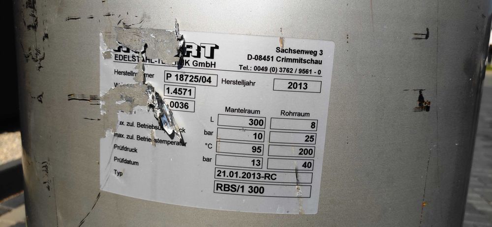 Bojler wymiennik nierdzewny 300 / 400 L wężownica nierdzewka VIESSMANN RUDERT