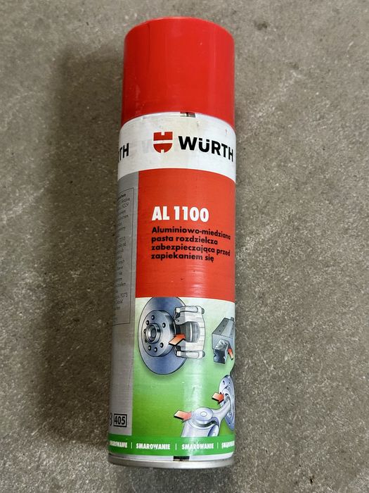 300 ml Wurth AL1100 Spray aluminiowy miedz przeciw zatarciu  1100 st C