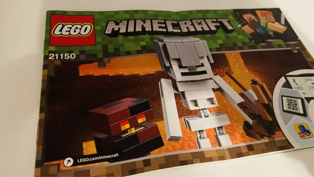 Lego 21150 Minecraft BigFig Szkielet z kostką magmy KOMPLET