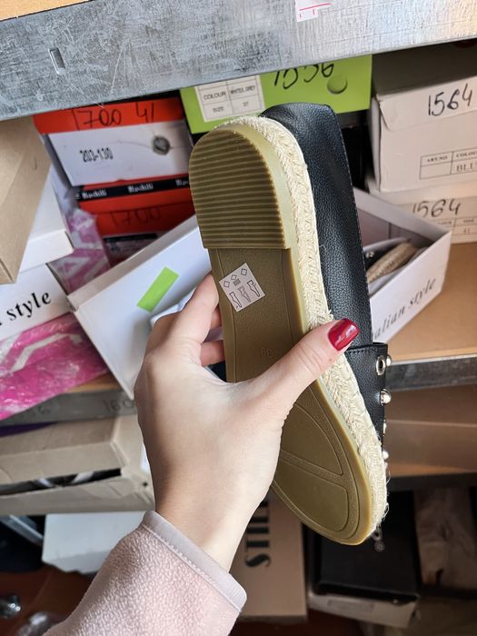 ЛІКВІДАЦІЯ СКЛАДУ! Жіночі чорні еспадрильї мокасини сліпони з екошкіри