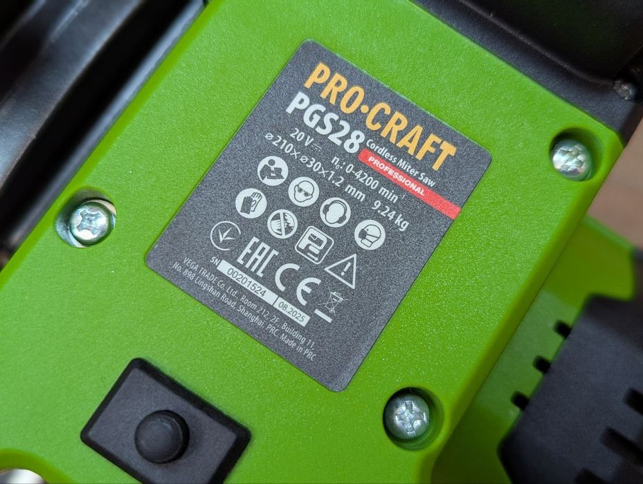 Пила Торцовочная Дисковая С протяжкой Procraft PGS28 Аккумуляторная