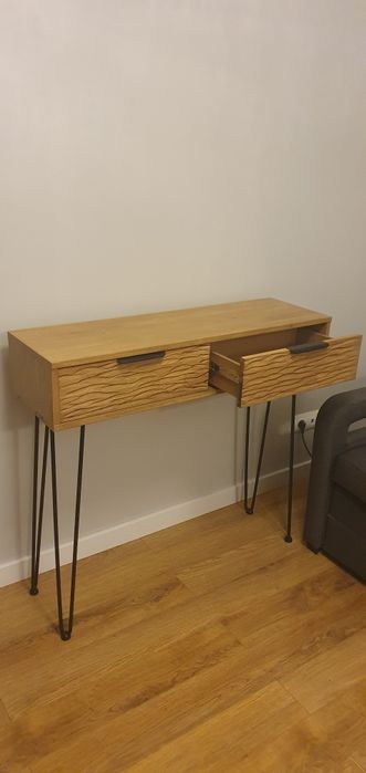 Konsola dębowa drewniana