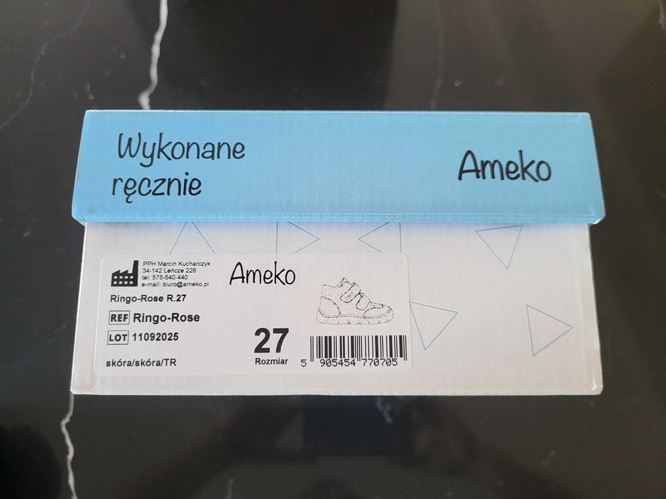 Buty barefoot Ameko Ringo-Rose różowe skórzane r. 27