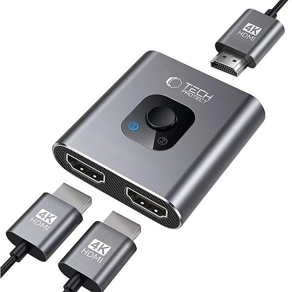 Adapter Tech-Protect HB07 HUB Adapter 2w1 HDMI 4K 60HZ - szary