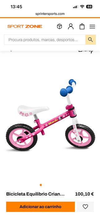 Bicicleta de equilíbrio “ Minnie”