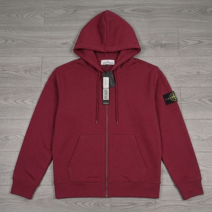 АКЦІЯ! Кофта stone island Темна-Червона | Бордова Зіп-худі Стон Айленд | Зіпка Стонік