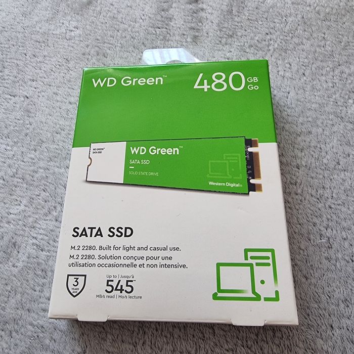 Wd Dysk Ssd 480Gb 2280/M.2/Sata
WDS480G3G0B