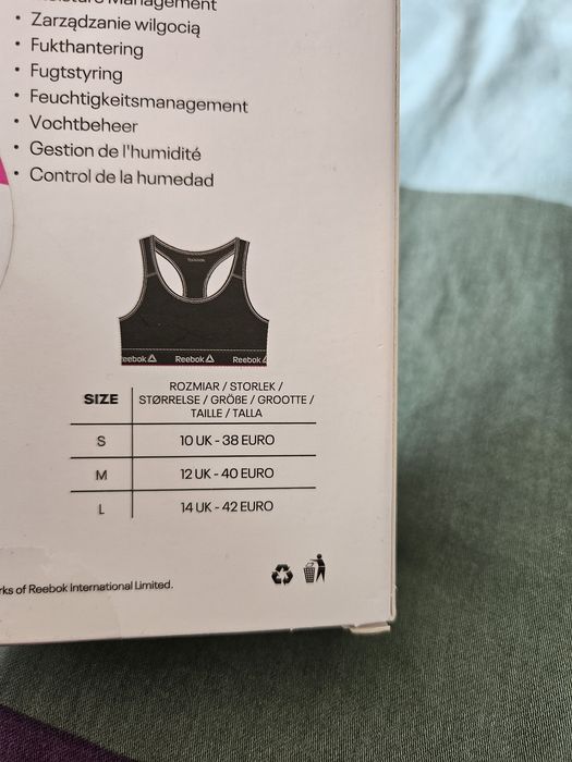 Nowy stanik  sportowy Reebok