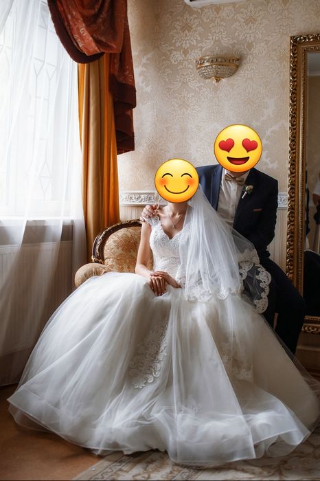 Свадебное платье, цвет айвори