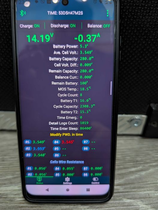 зарядна станція з акумуляторною батареєю 3584Вт•год 12v 280Ah