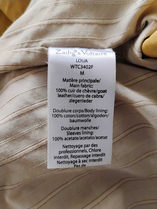 Zadig & Voltaire kurtka Skórzana r M -70% ORYGINAŁ