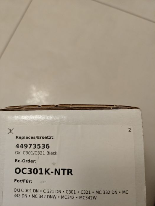 Toner nowy czarny OKI C301/ C321