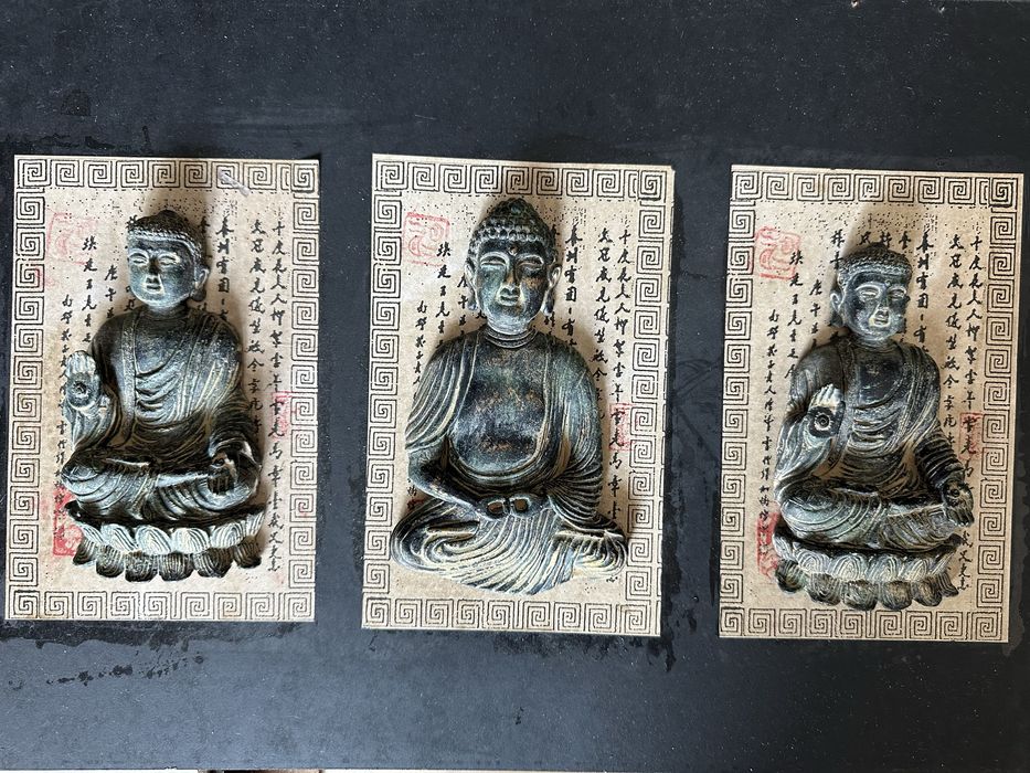 Quadro Decorativo Busto / Figuras de Buda – Estilo Oriental (33x55 cm)