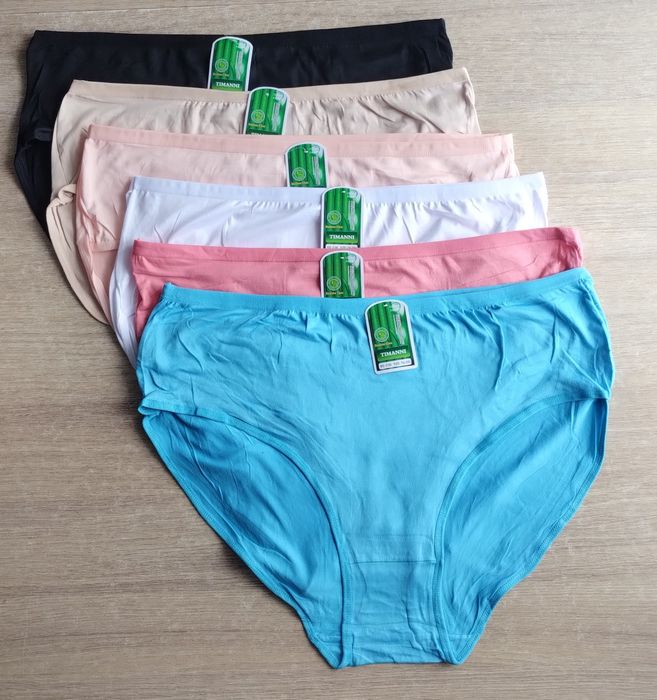 6×damskie majtki figi z wyższym stanem 7/8XL