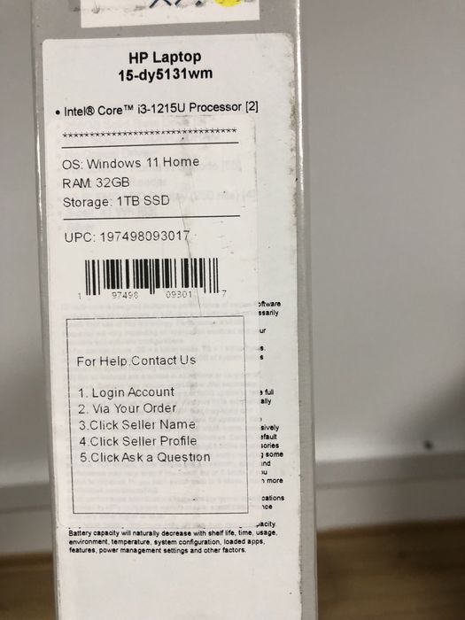 HP 15-dy5131wm(8R0M1UA) i3-1215U/32GB/1TBssd! Новий