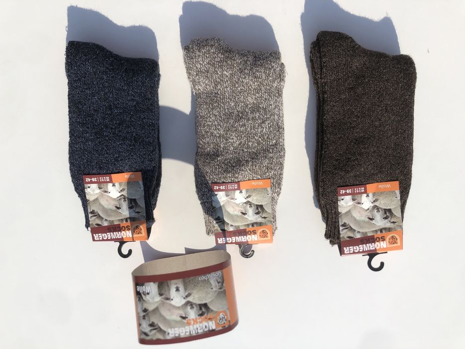 Skarpety Norweger Ciepłe r.39-42 Męskie Skarpety na narty zimę 3 pary