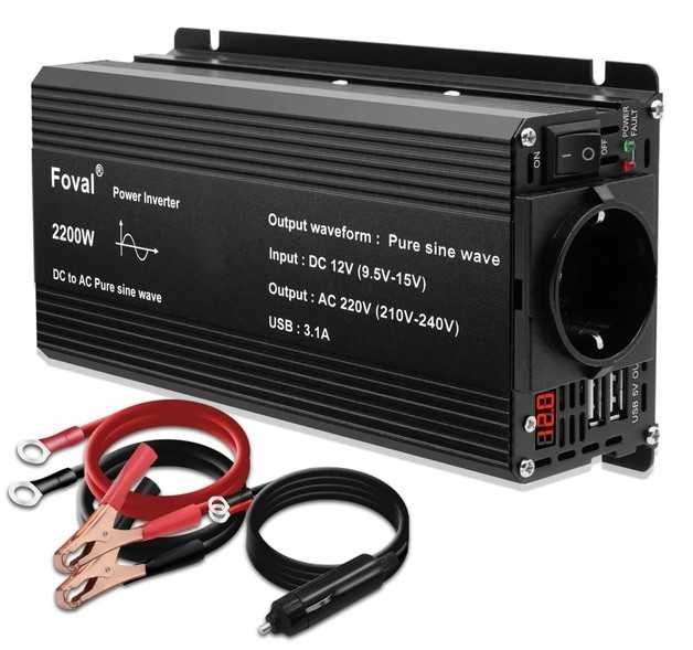 Інвертор перетворювач FOVAL 12-220V 2200 Ват