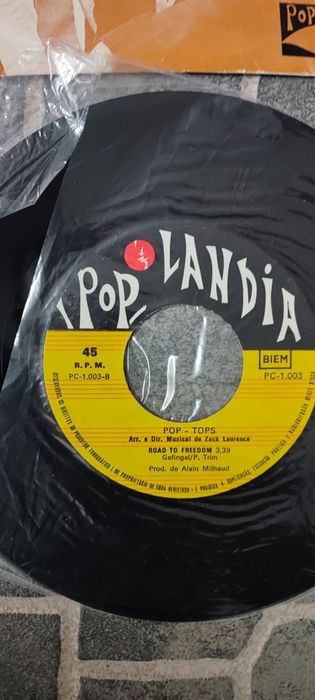 Vinil Single 7" Pop Tops – Mamy Blue (1971) - Edição Portuguesa Poplandia