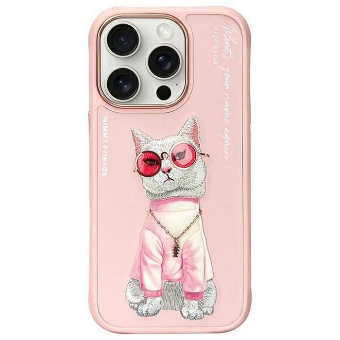 Nimmy Futerał Glasses Cool Cat Do Iphone 16 Pro Max Różowy