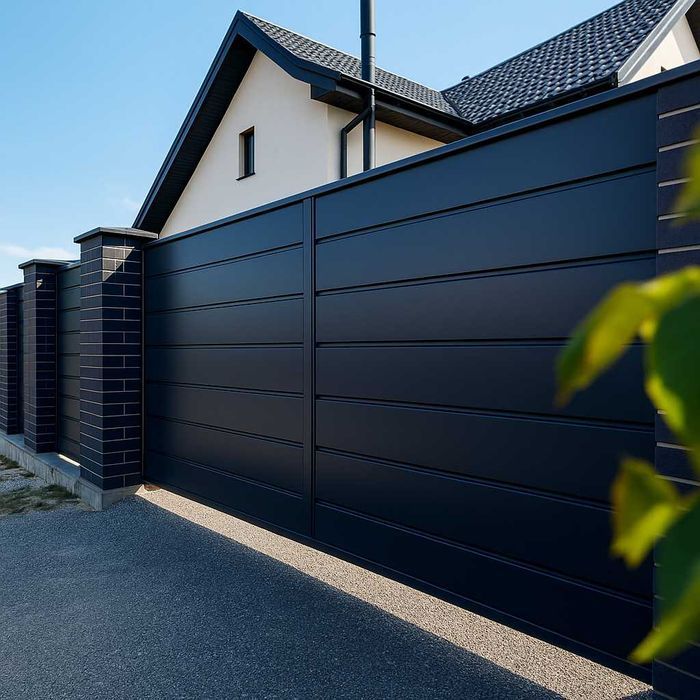 Сучасні ворота для будинку відкатні Чернівці— жалюзі, ранчо, автомат