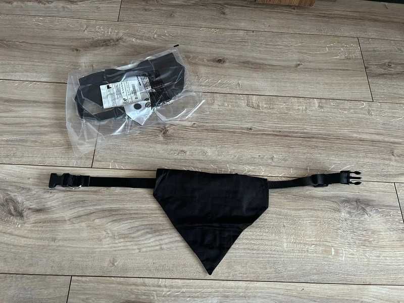 elegancka bandana z muszką i kołnierzykiem dla psa,